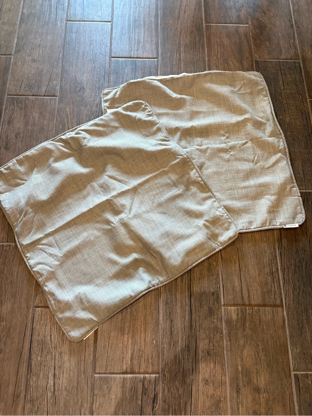 Neutral Taupe Pillow Shams - Unbranded Home Bedding Pair